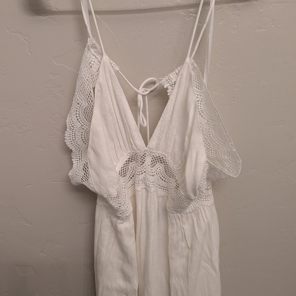 Aakaa White Linen Long Dress - Picture 8 of 8